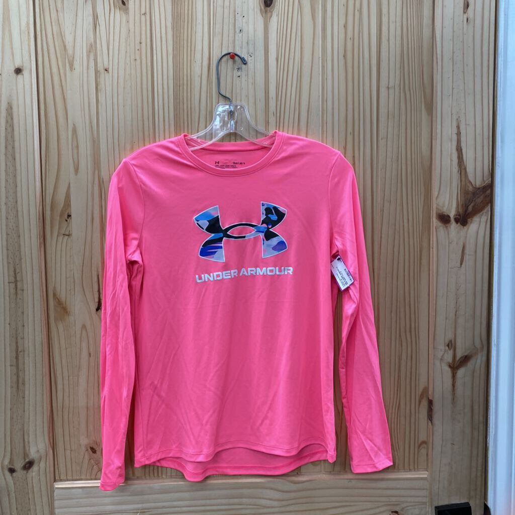 GIRLS UNDER ARMOUR LS PINK SHIRT YLG 12