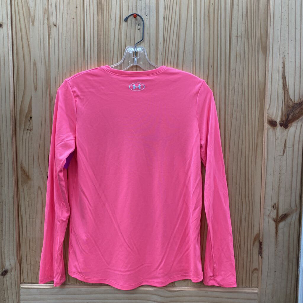 GIRLS UNDER ARMOUR LS PINK SHIRT YLG 12
