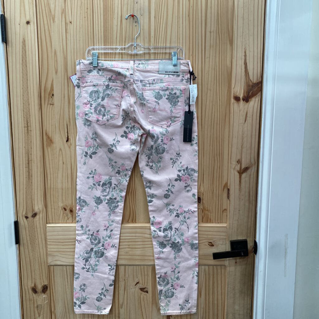 WOMENS BIG STAR PINK FLORAL JEANS 30 NWT