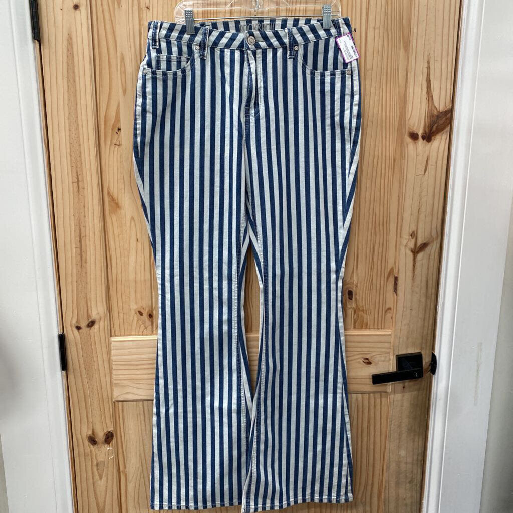 WOMENS ROCK N ROLL DENIM/WHITE STRIPE 32X36 NWT