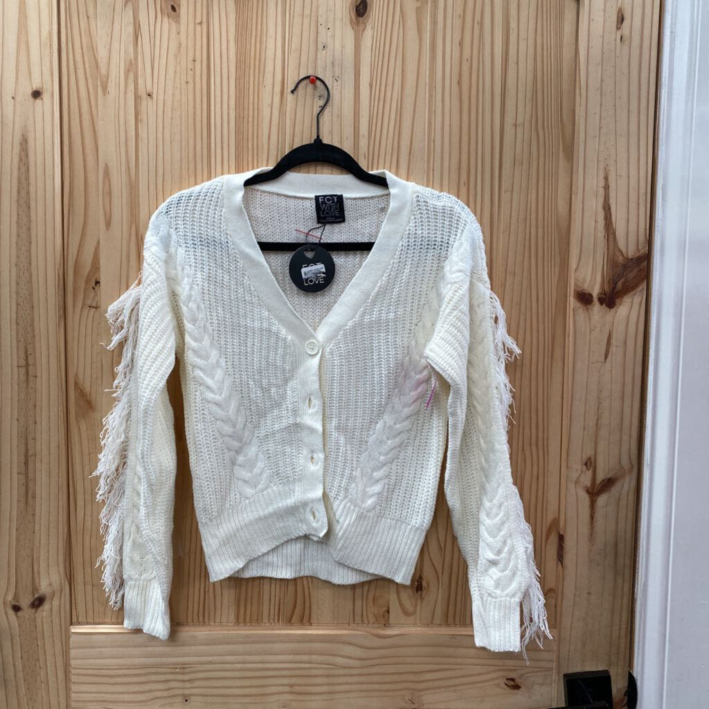 WOMENS FCT WITH LOVE IVORY SWEATER M NWT