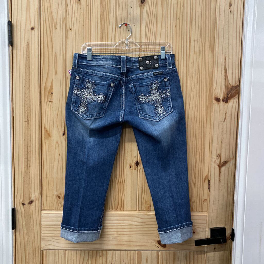 WOMENS MISS ME DENIM CAPRIS 31