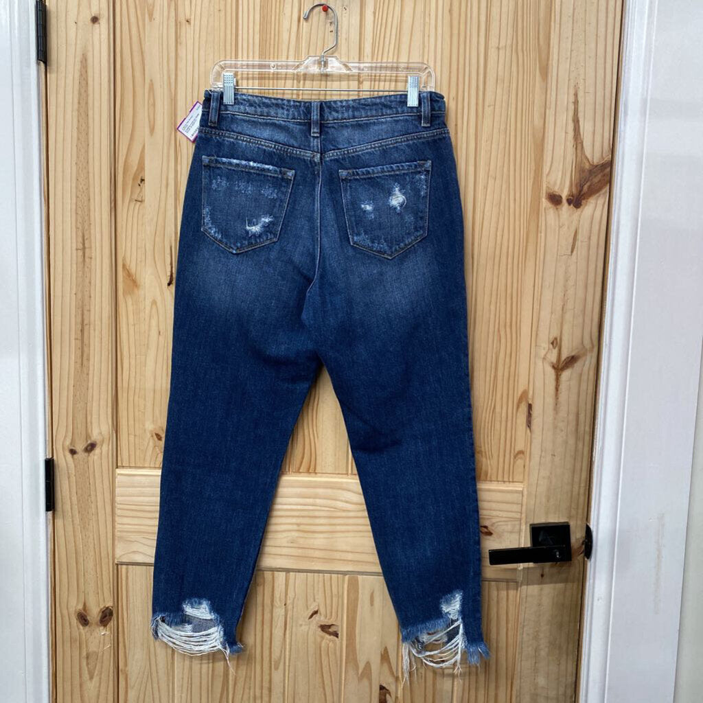 WOMENS KANCAN DENIM JEANS 28 MOM FIT