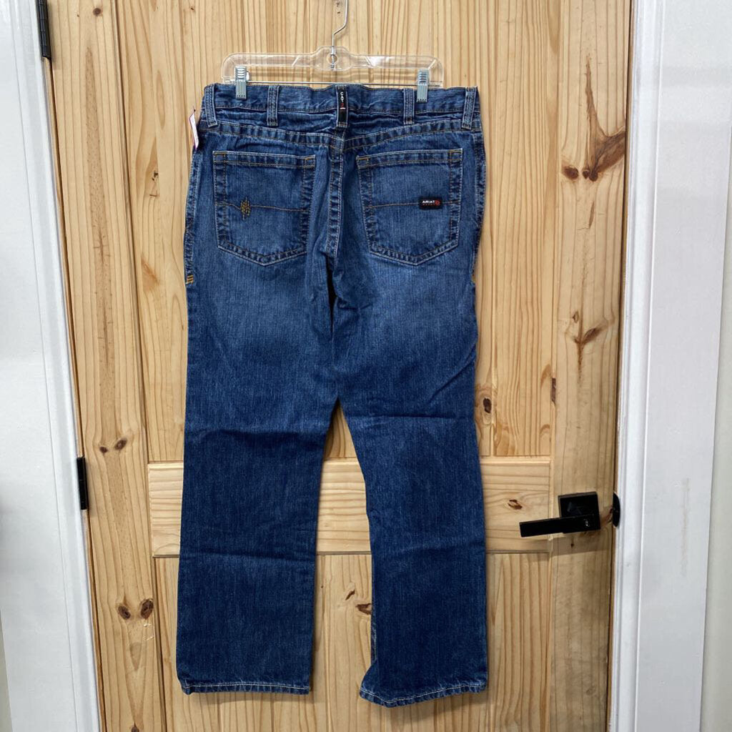 MENS ARIAT FR WORK JEANS RELAXED BOOT 34X30