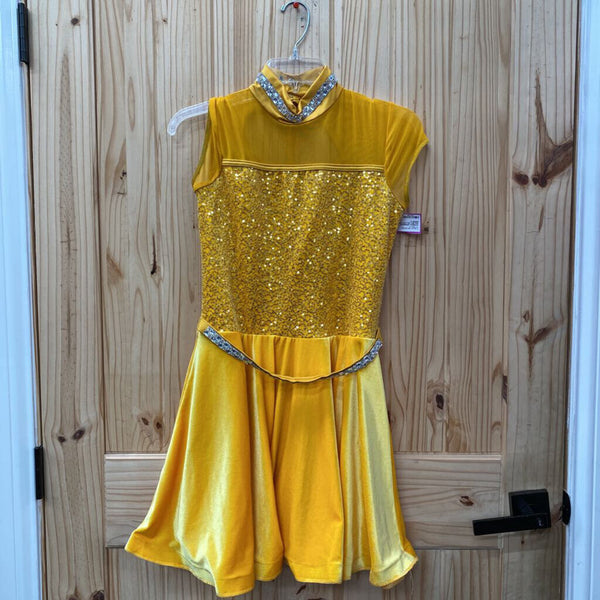 WOMENS WEISSMAN GOLDEN YELLOW CASUAL DRESS M