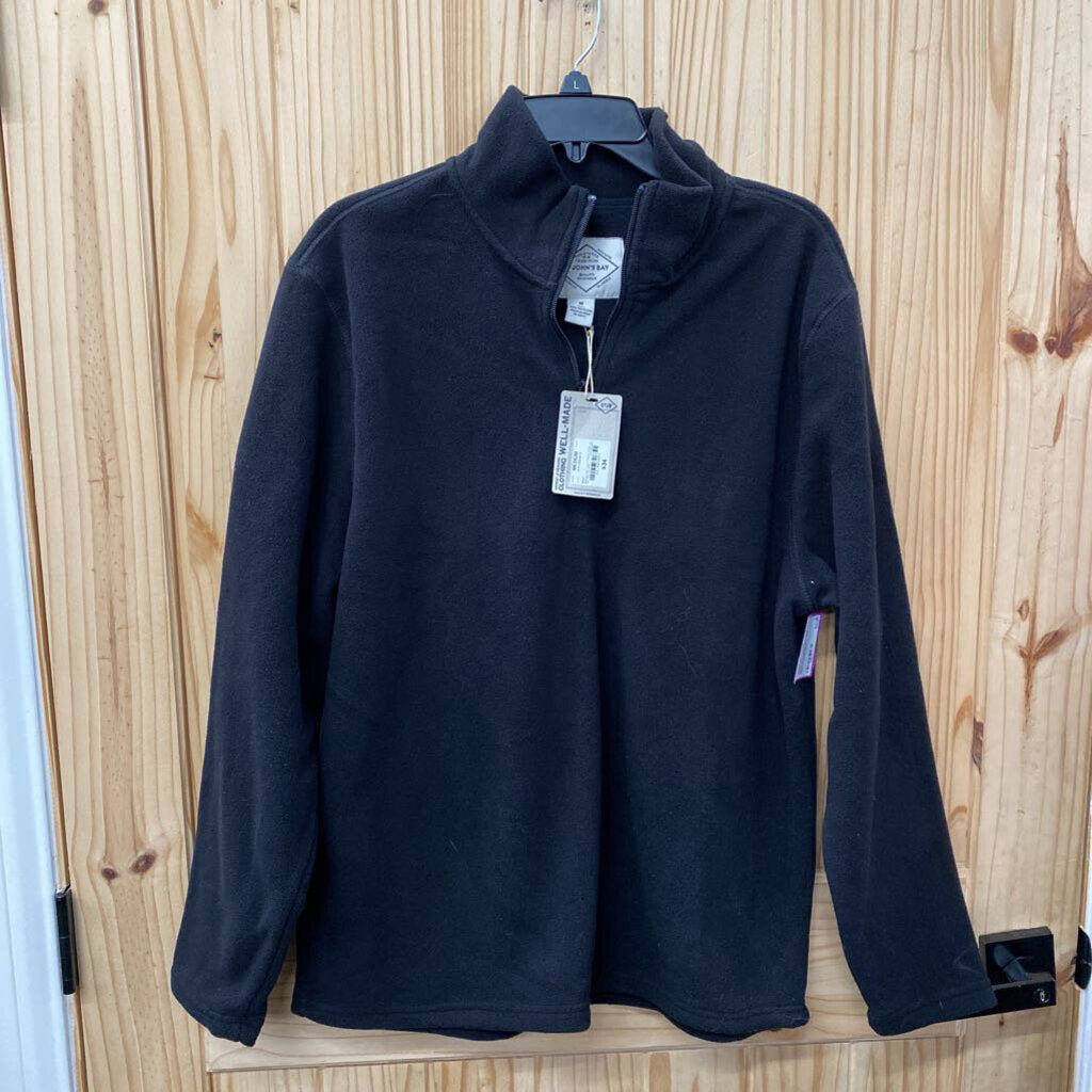 MENS ST. JOHNS BAY BLK PULLOVER M NWT