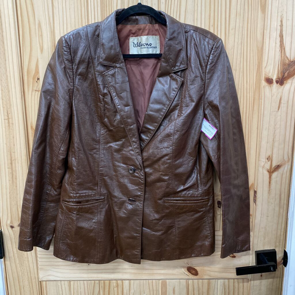 MENS WILSONS SUEDE & LEATHER BROWN JACKET 16
