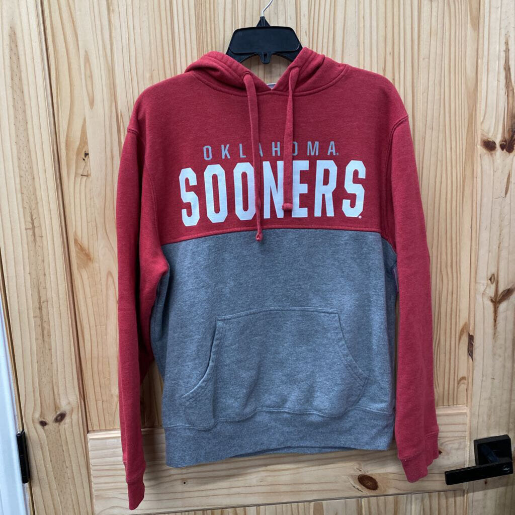 WOMENS OKLAHOMA SOONERS HOODIE RED/WHITE/GREY S