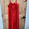 WOMENS SHEIN RED SL ROMPER 1X