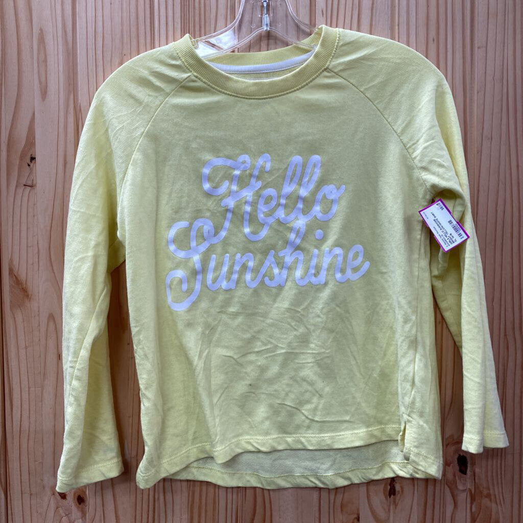 GIRLS HELLO SUNSHONE BRIGHT YELLOW/WHITE SHIRT XL 14/16