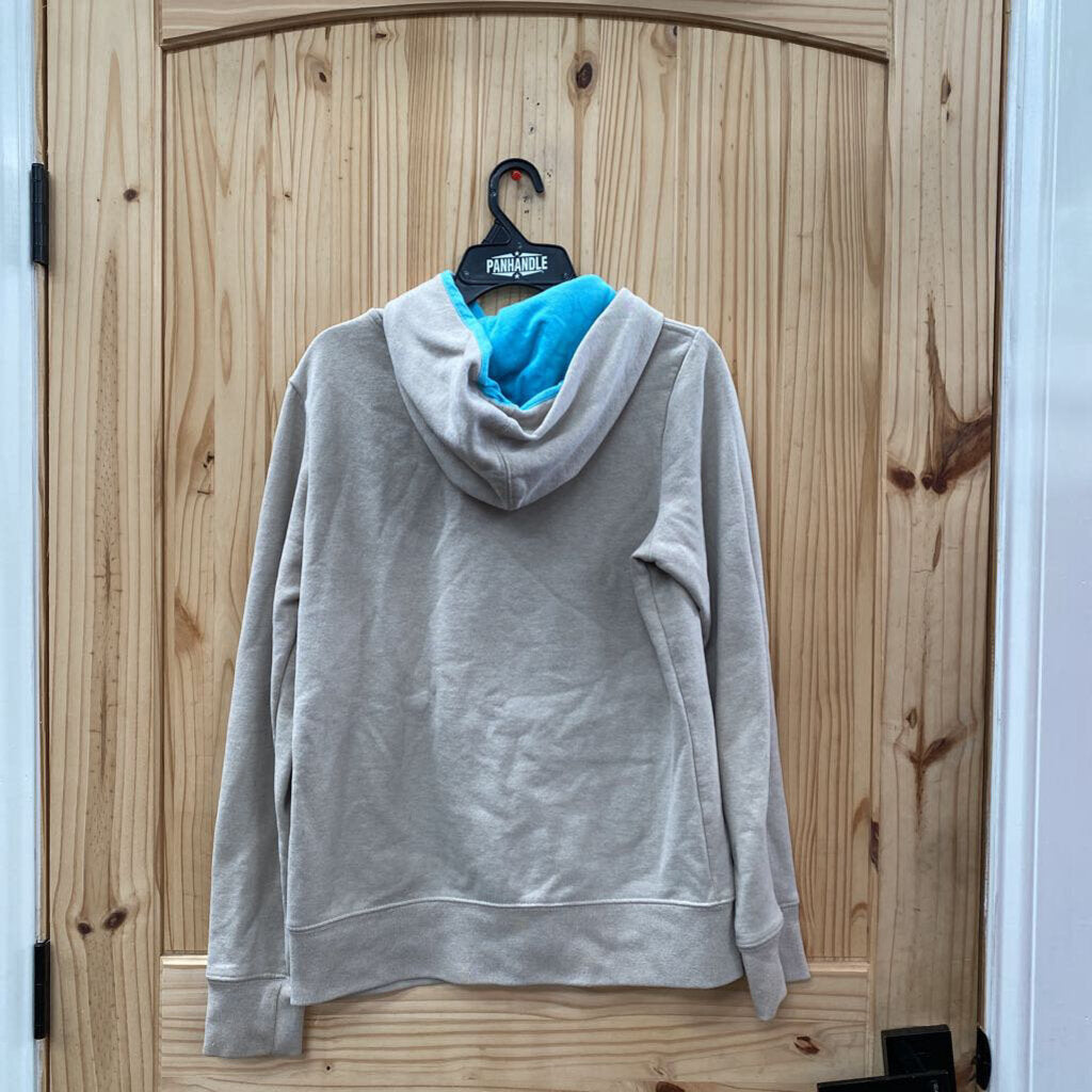 WOMENS THE NORTH FACE HOODIE TAUPE/TURQUOISE/WHITE/WINE M