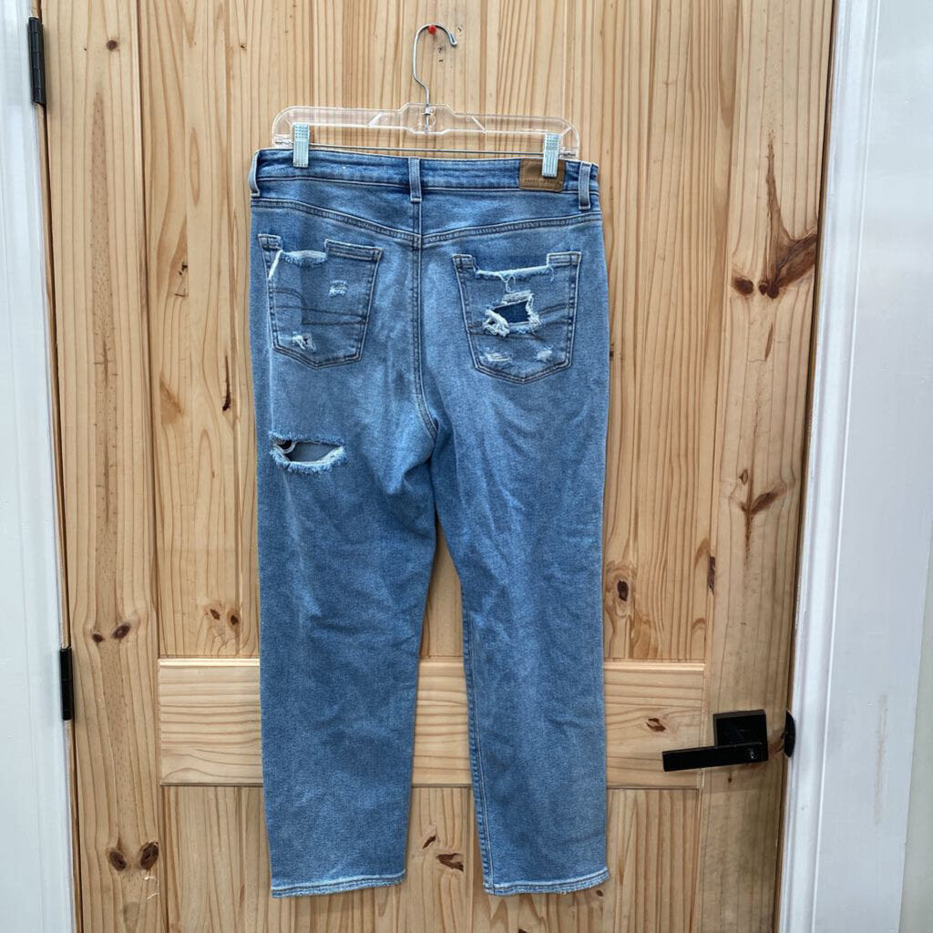 WOMENS AMERICAN EAGLE DENIM DIST. JEANS 10 SHORT