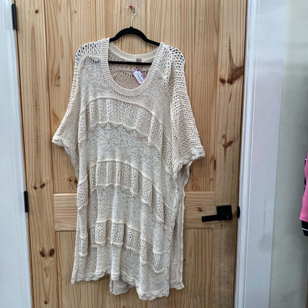 WOMENS SUNDANCE IVORY CROCHET SWEATER O/S