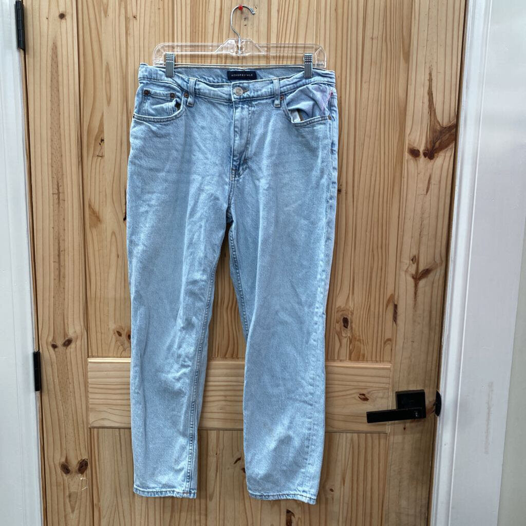 WOMENS AEROPOSTALE LT DENIM JEANS MOM JEAN 12R