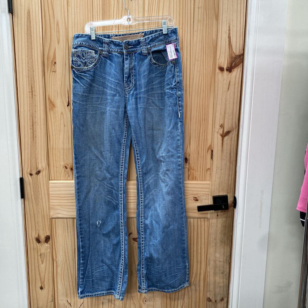 MENS ROLL N ROLL COWBOY DENIM JEANS 33X34