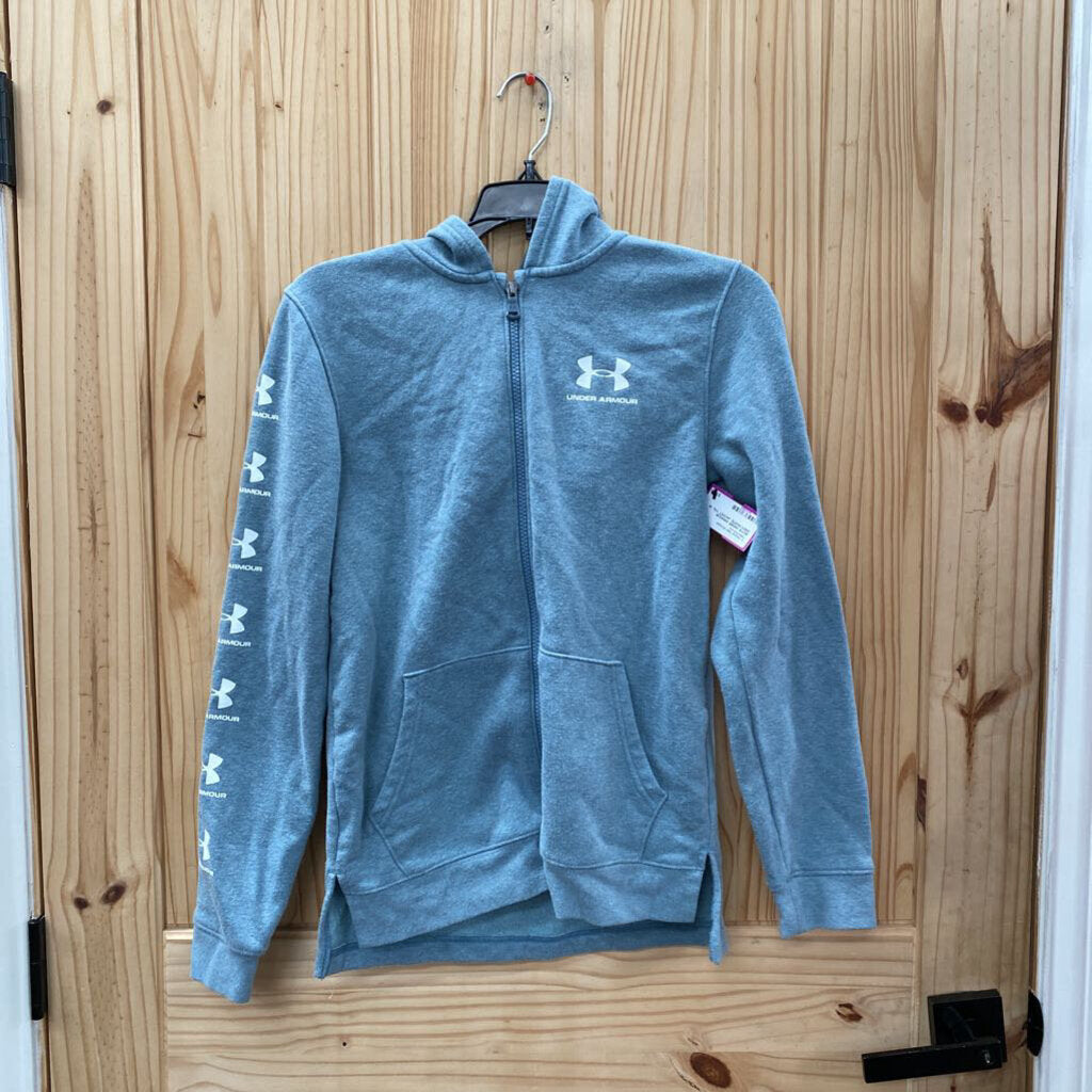 BOYS UNDER ARMOUR GREY/WHITE JACKET YXL 14