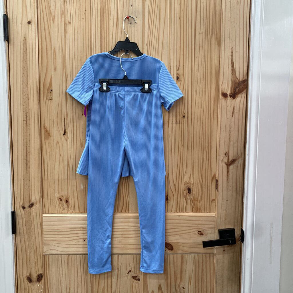 GIRLS SHEIN 2PC SET SKY BLUE 130 5/6