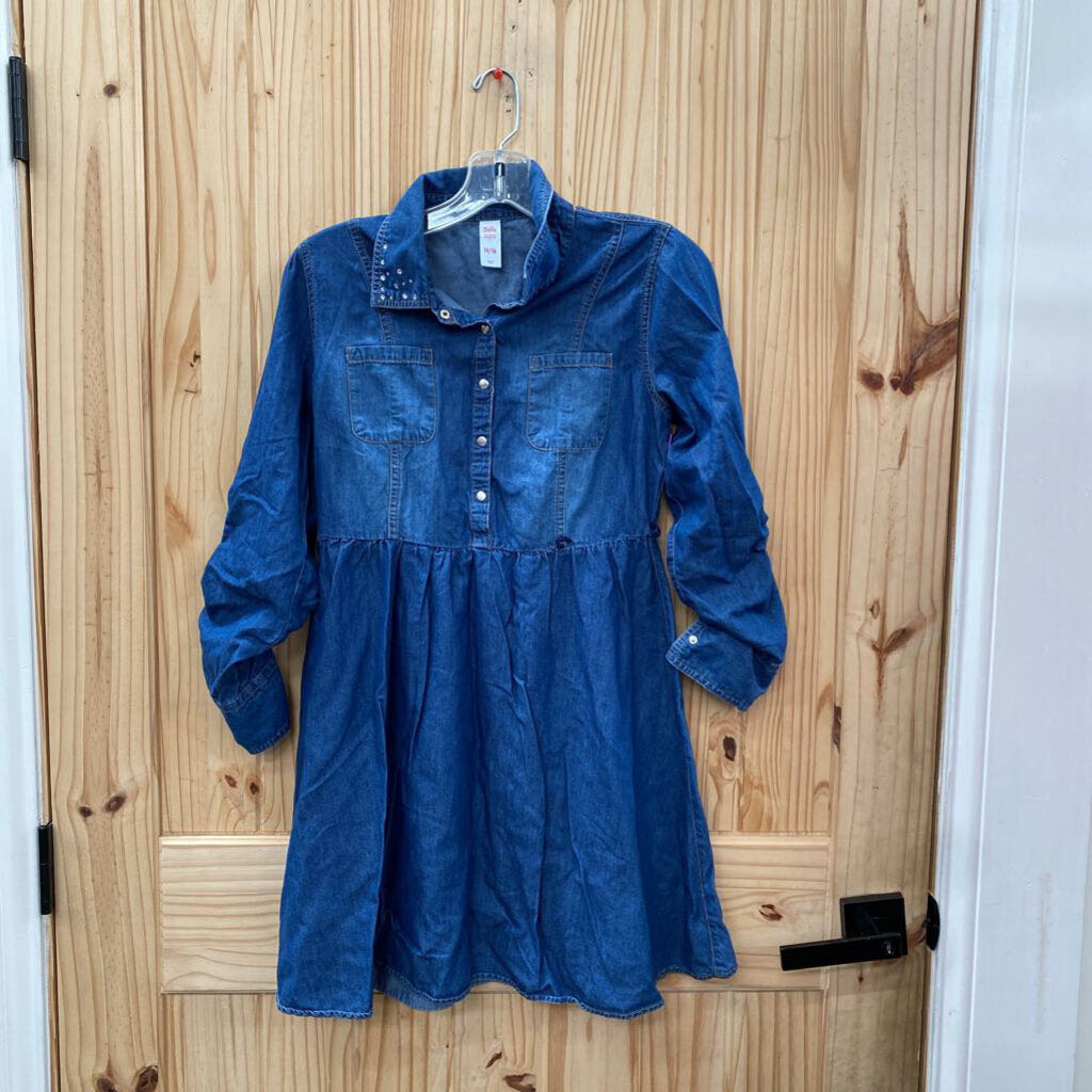 GIRLS JUSTICE DK DENIM DRESS 14/16