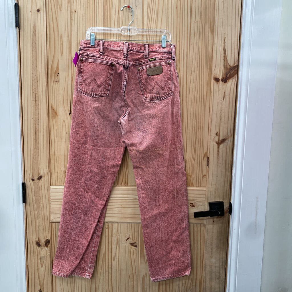 MENS WRANGLER RED DENIM JEANS 33X34
