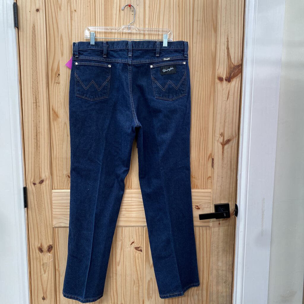 MENS WRANGLER DK DENIM JEANS 38X32