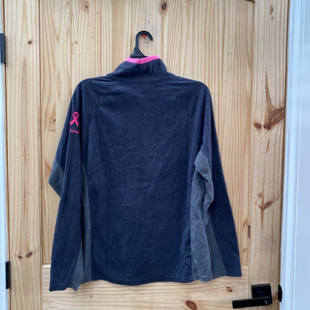 WOMENS CLUMBIA PULLOVER SHIRT BLK/PINK XL