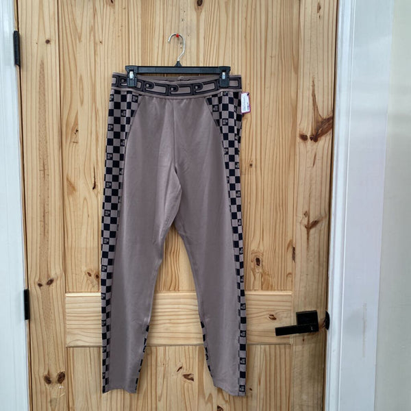 WOMENS VS PINK ACTIVE LEGGINGS DK TAUPE/BLK XL