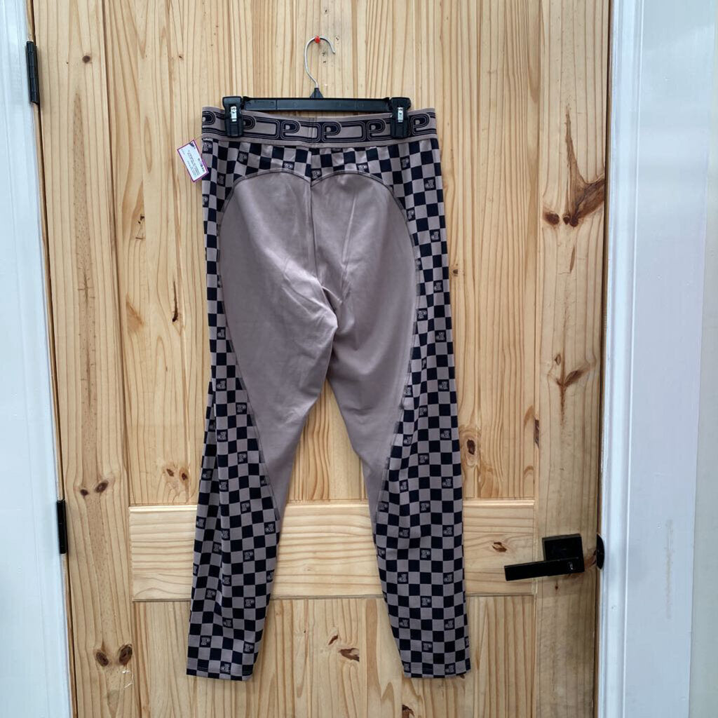 WOMENS VS PINK ACTIVE LEGGINGS DK TAUPE/BLK XL