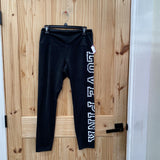 WOMENS VS PINK LEGGINGS BLK/WHITE L