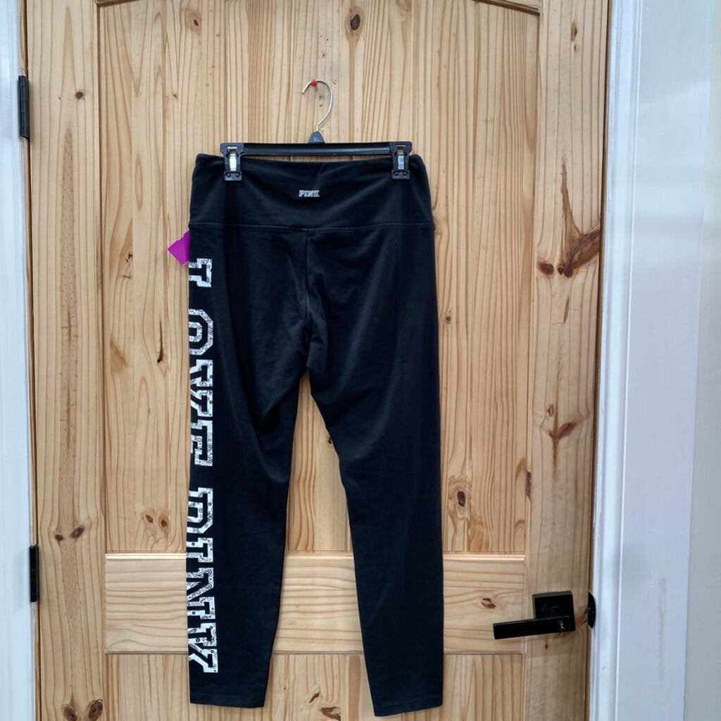 WOMENS VS PINK LEGGINGS BLK/WHITE L