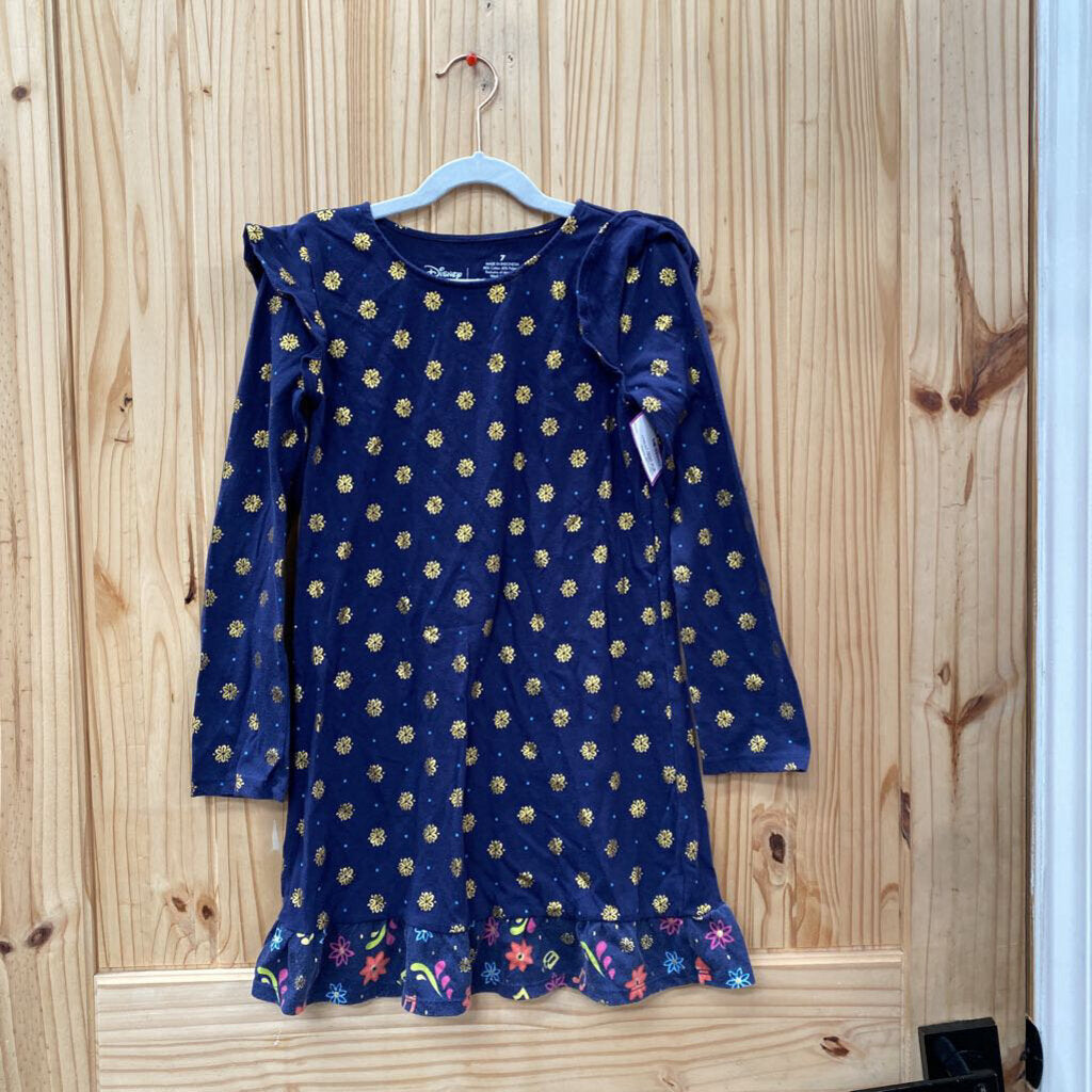 GIRLS DISNEY LS NAVY BLUE DRESS 7