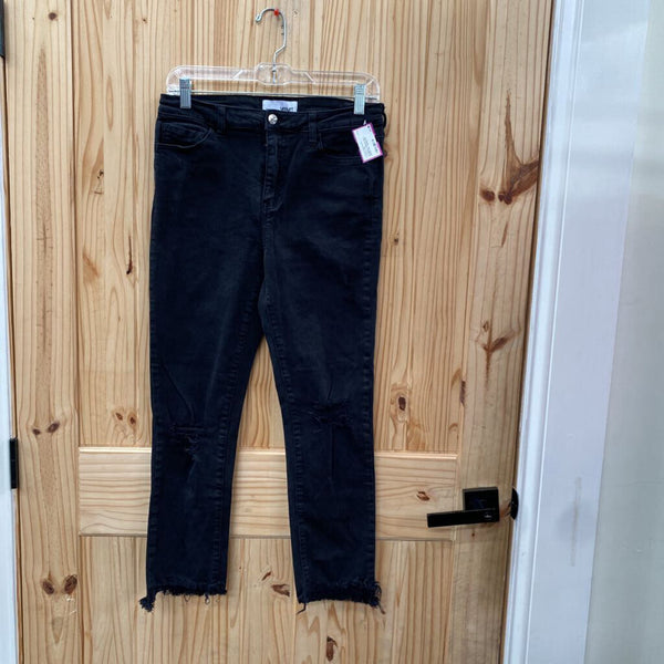 WOMENS VERVET BLK DENIM DIST. JEANS 29