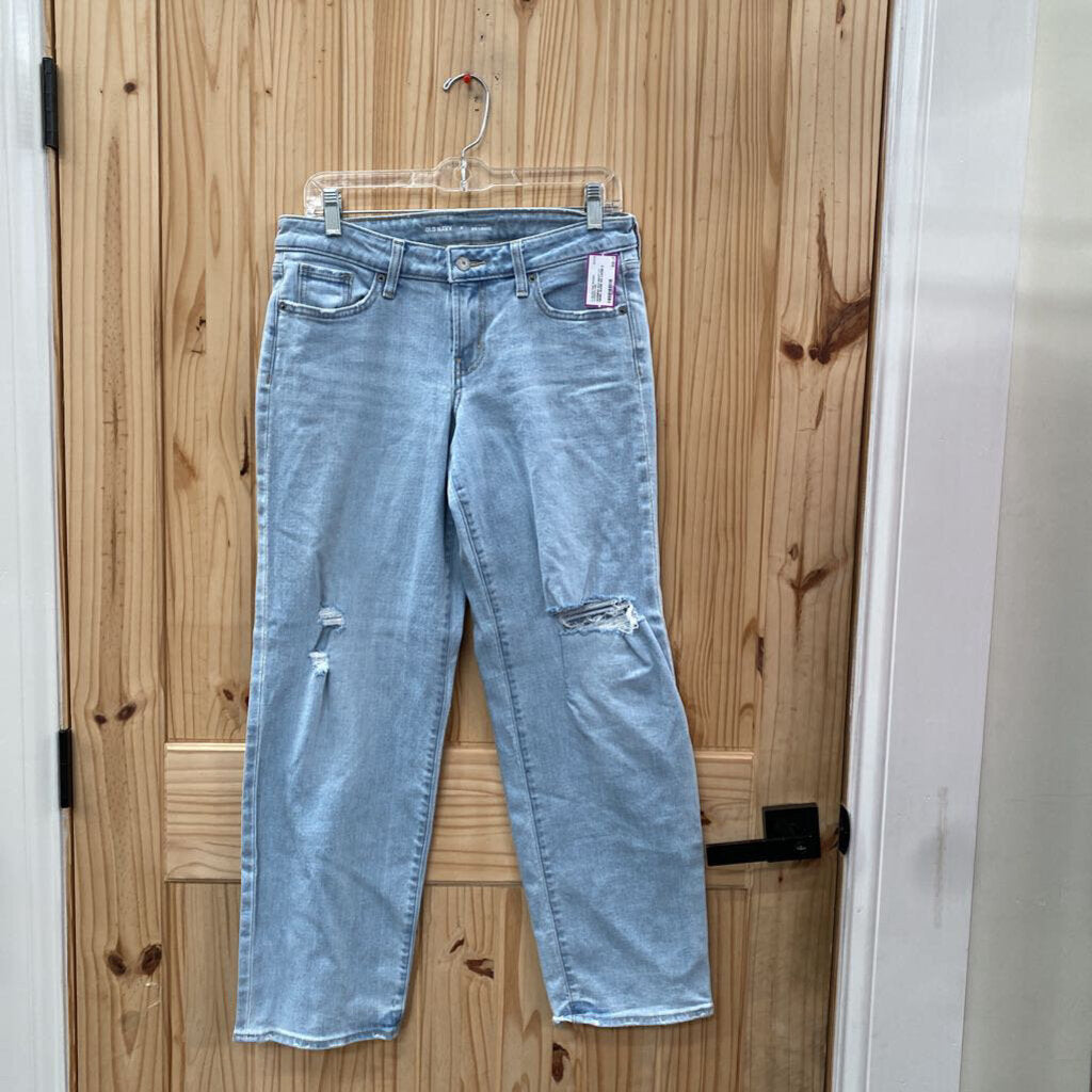 WOMENS OLD NAVY LT DENIM JEANS OG LOOSE 6