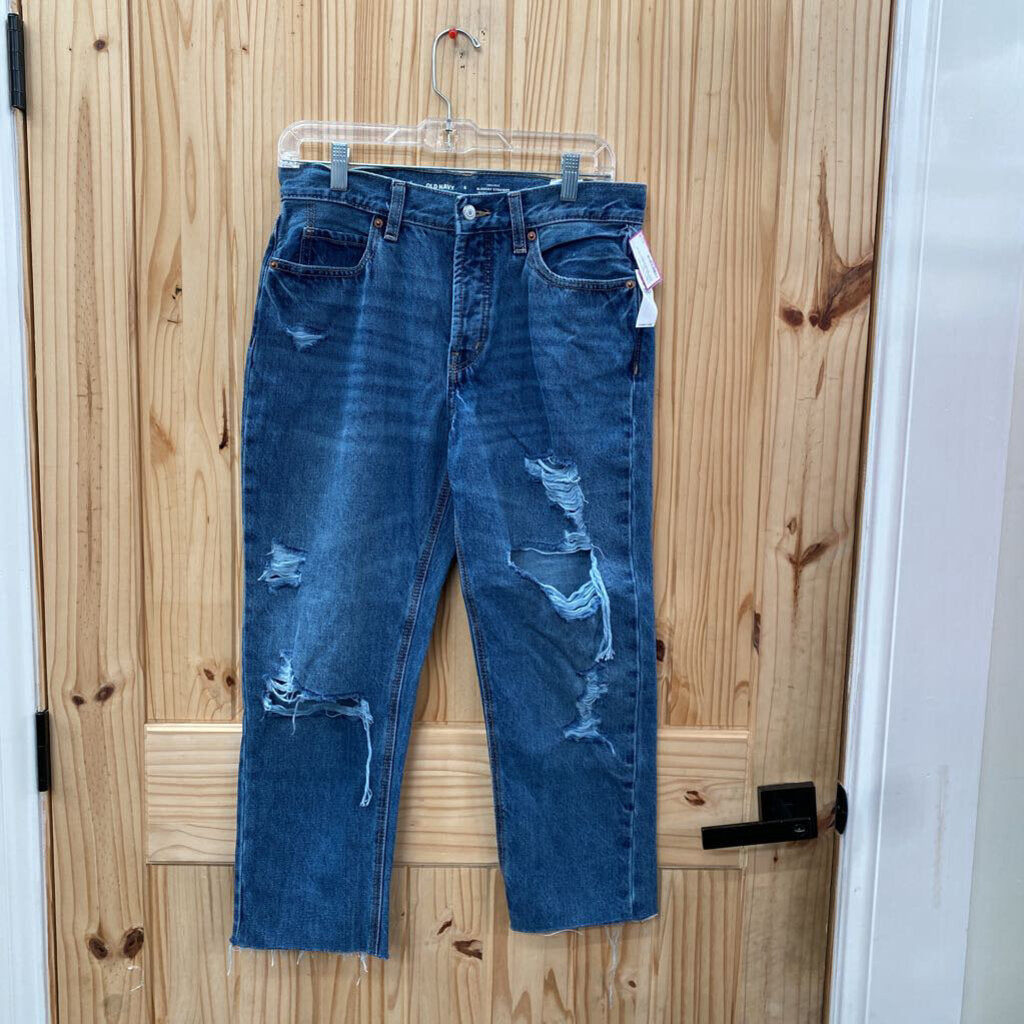 WOMENS OLD NAVY DENIM DIST. JEANS 6 NWT