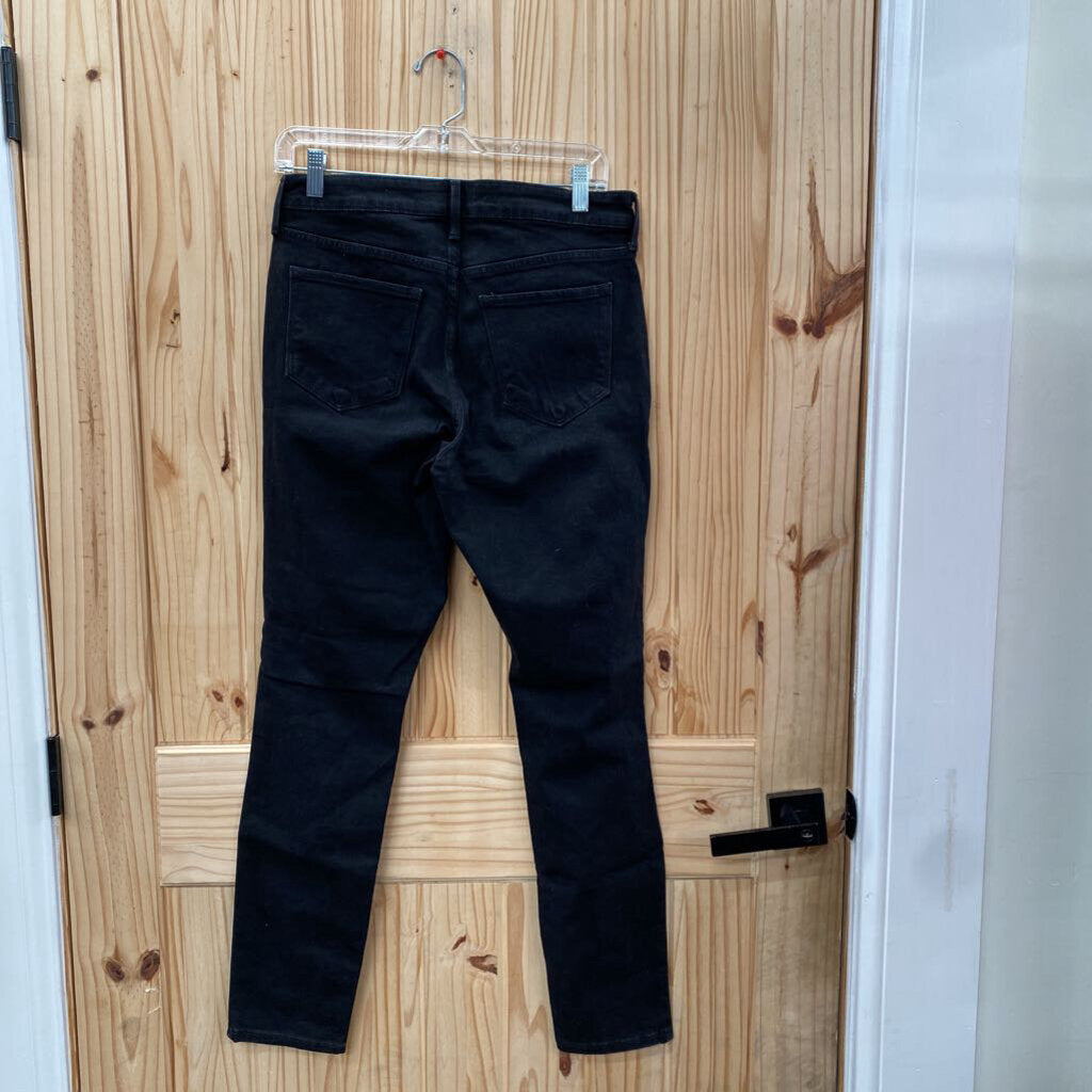 WOMENS OLD NAVY BLK DENIM DIST. JEANS 6 NWT