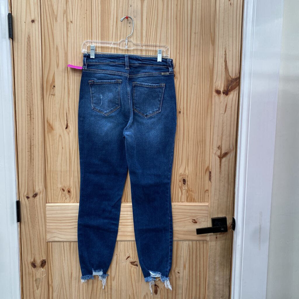 WOMENS KANCAN DK DENIM DIST. JEANS 9