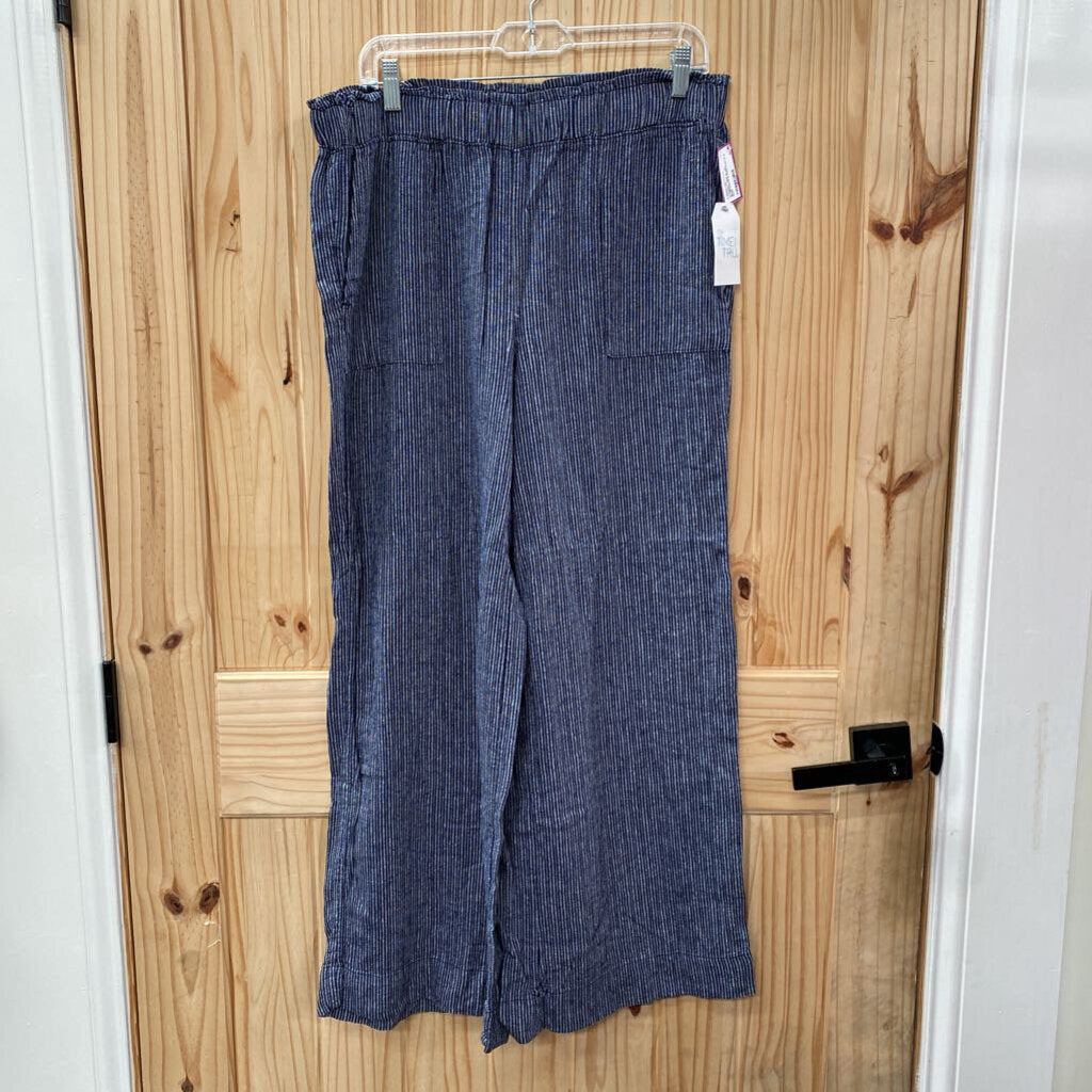 WOMENS TIME & TRU BLUE/WHITE STRIPE PANTS S NWT