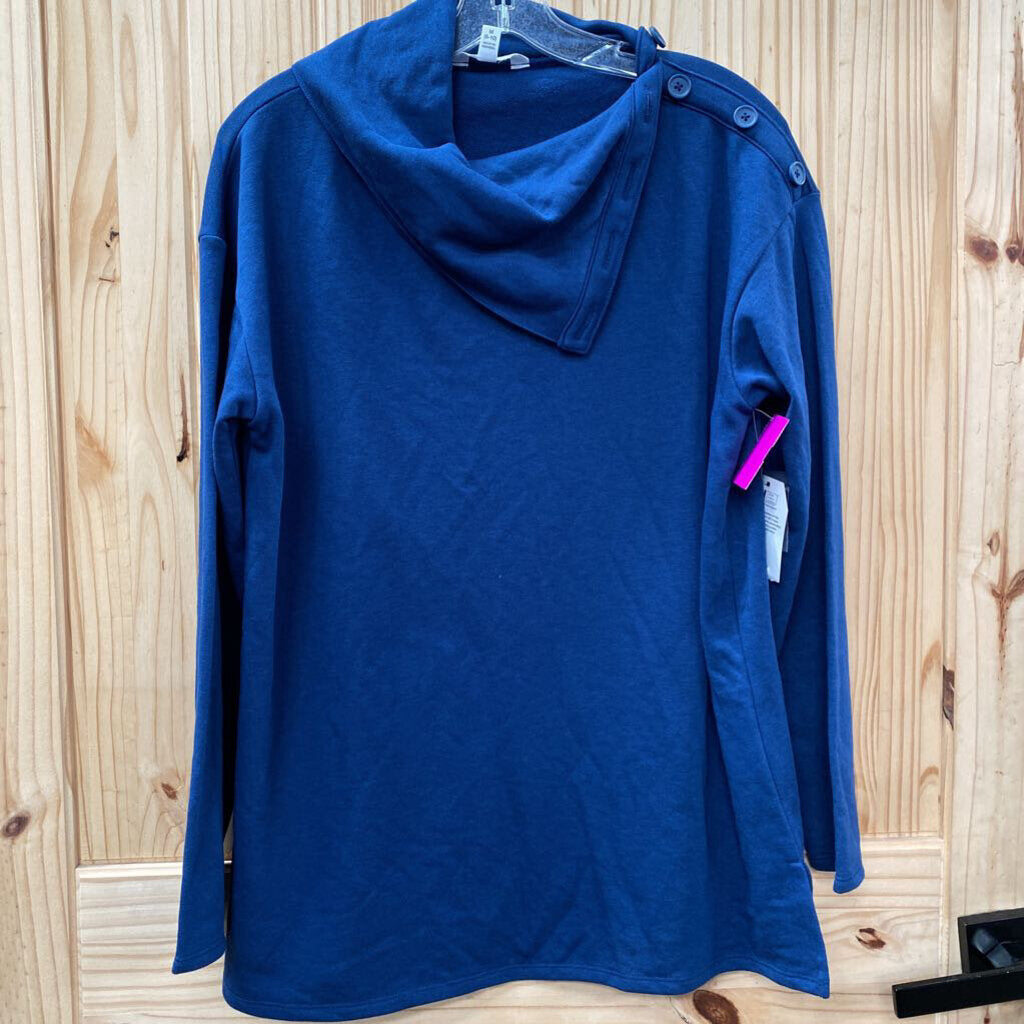 WOMENS TIME & TRU LS BLUE SHIRT M NWT