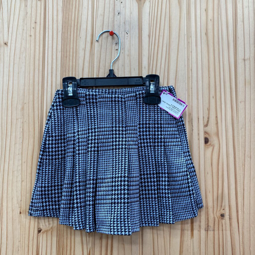 GIRLS ZARA CASUAL SKIRT LT BLUE/BLK 6