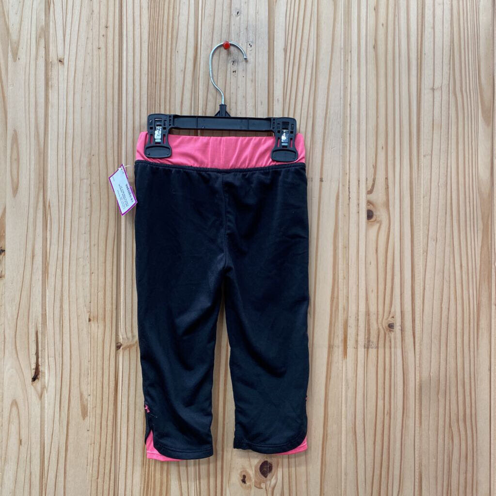 GIRLS UNDER ARMOUR PANTS PINK/BLK 4T