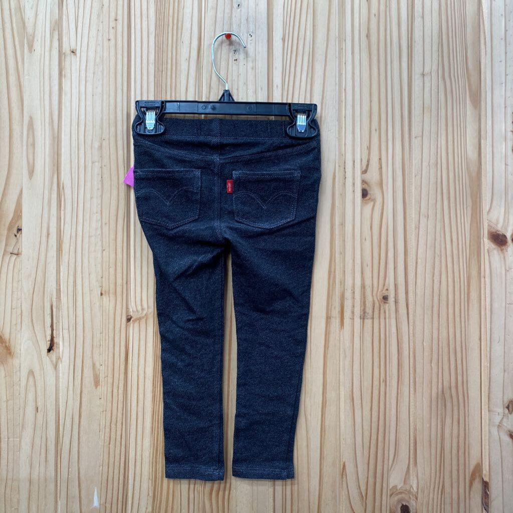 GIRLS LEVIS BLK LEGGINGS 4T