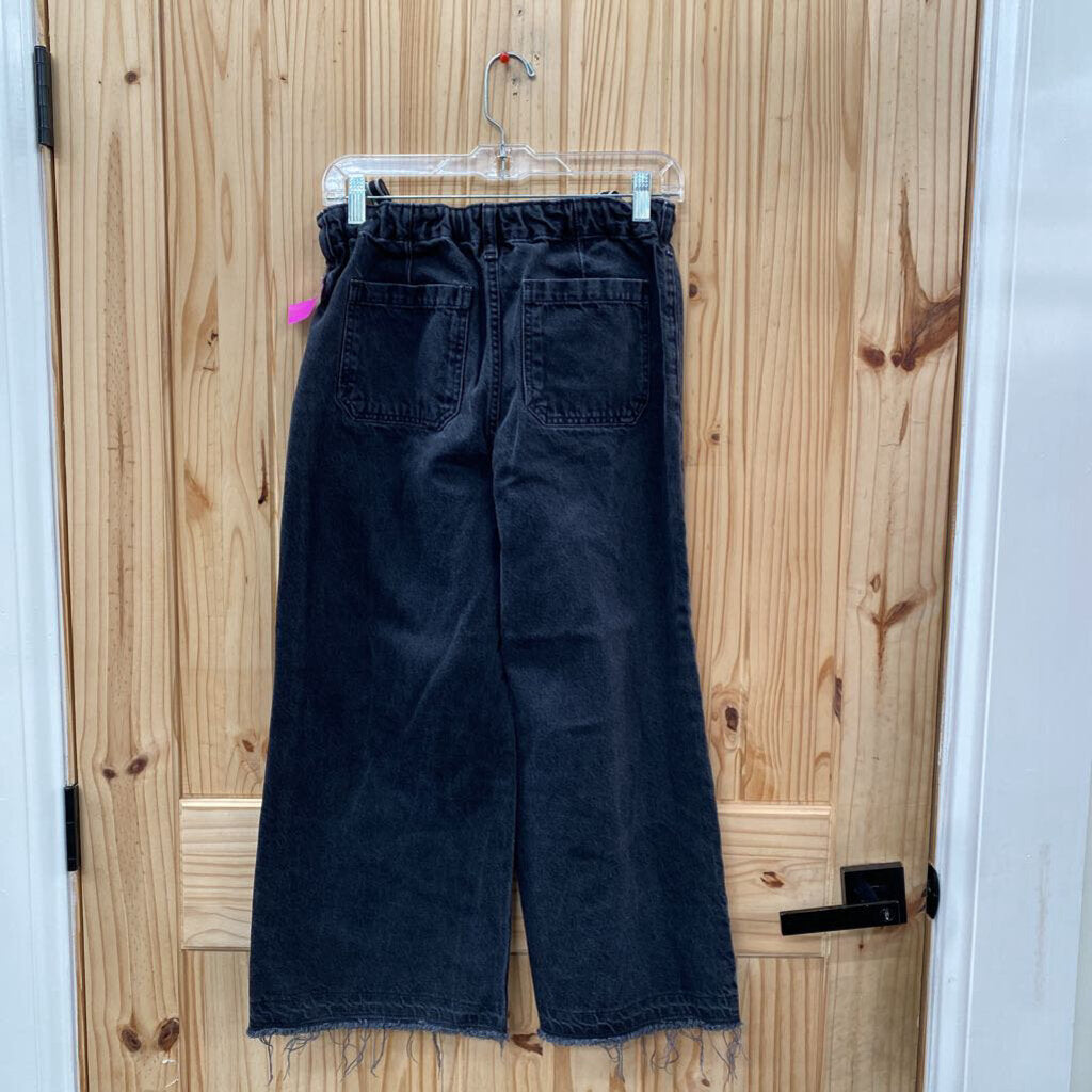 GIRLS GAP KIDS HIGH STRIDE ANKLE BLK DENIM JEANS 14