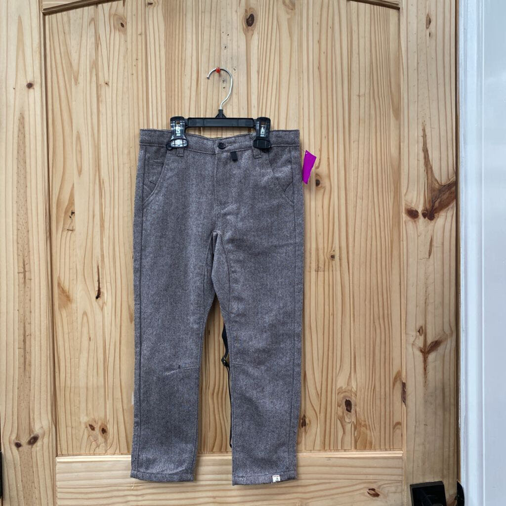 BOYS ME & HENRY SUSPENDERS BROWN/WHITE 6/7 NWT