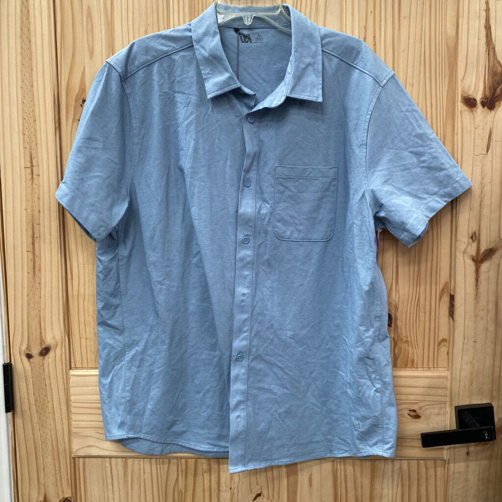 MENS VRST TEAL BUTTON UP SHIRT XL NWT