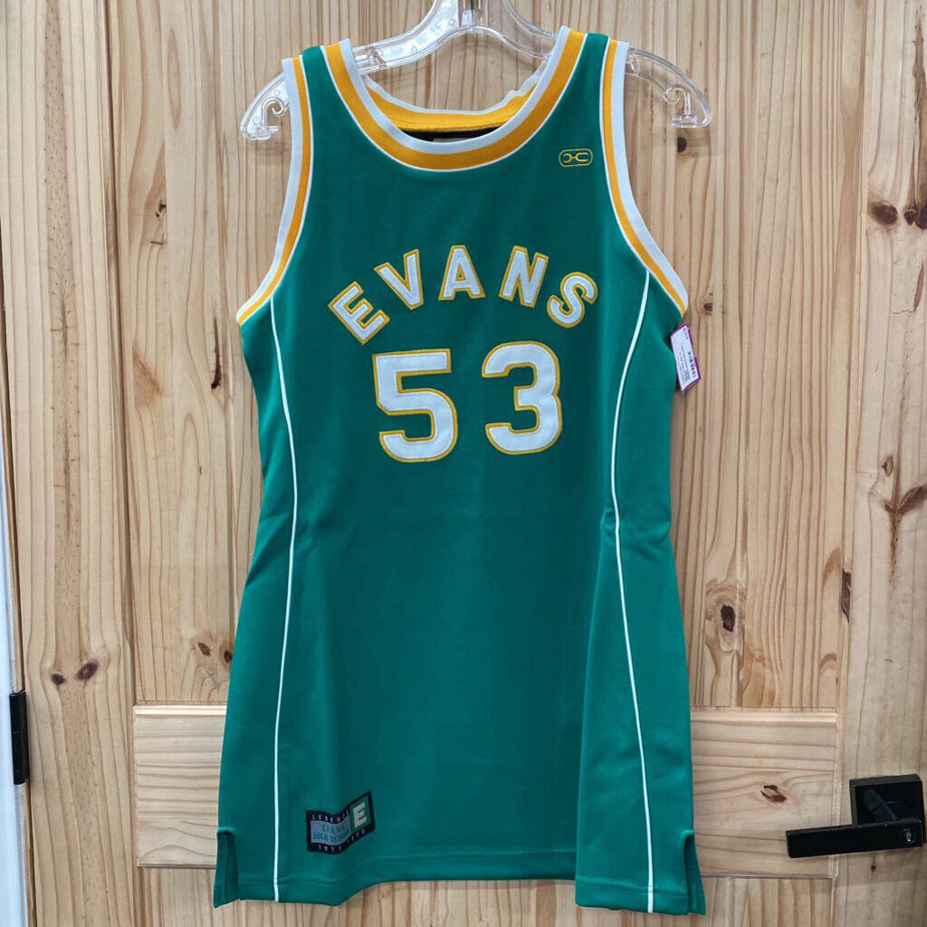MENS EVANS #53 SL JERSEY GREEN/WHITE/YELLOW L