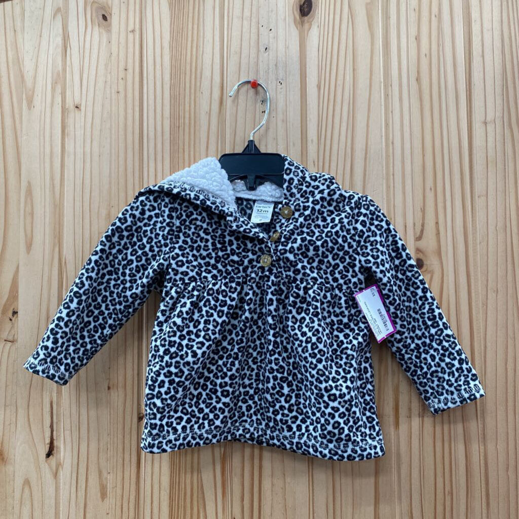 GIRLS CARTERS LEOPARD JACKET 12M