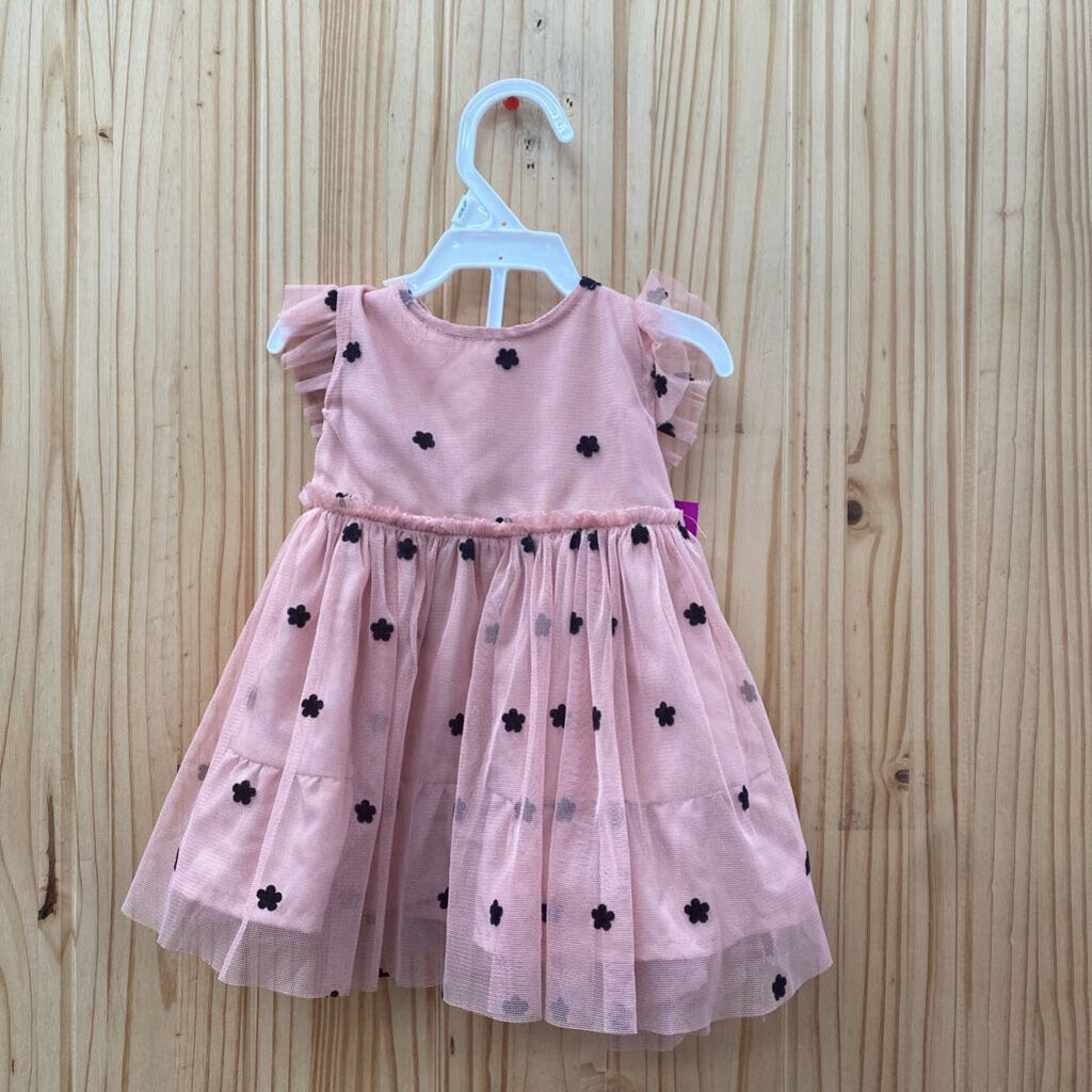 GIRLS DAISY FUENTES 2PC SET MAUVE/BLK 3/6M