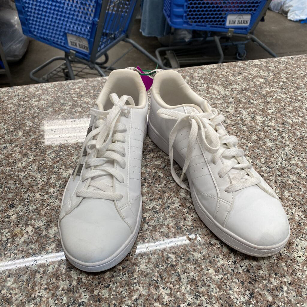 WOMENS SILVER/WHITE ADIDAS 9 1/2