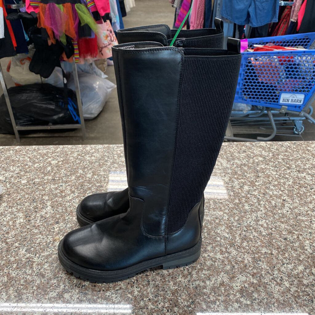 GIRLS WONDER NATION TALL BLK BOOTS 3