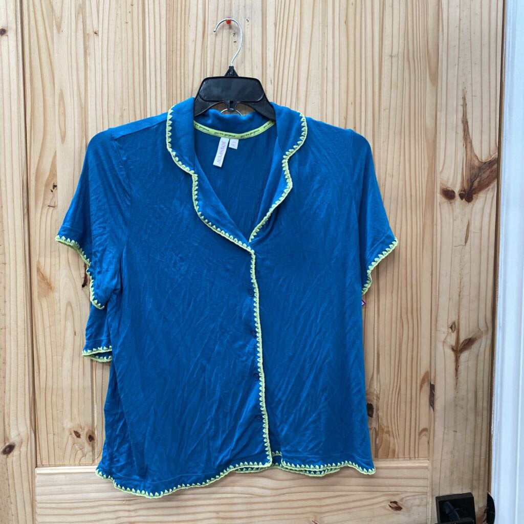 WOMENS JOYSPUN 2PC PAJAMA SET GREEN/LIME GREEN XL