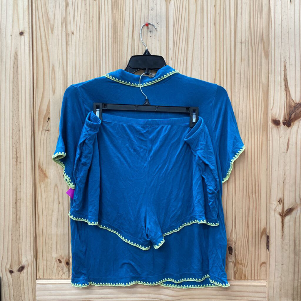 WOMENS JOYSPUN 2PC PAJAMA SET GREEN/LIME GREEN XL